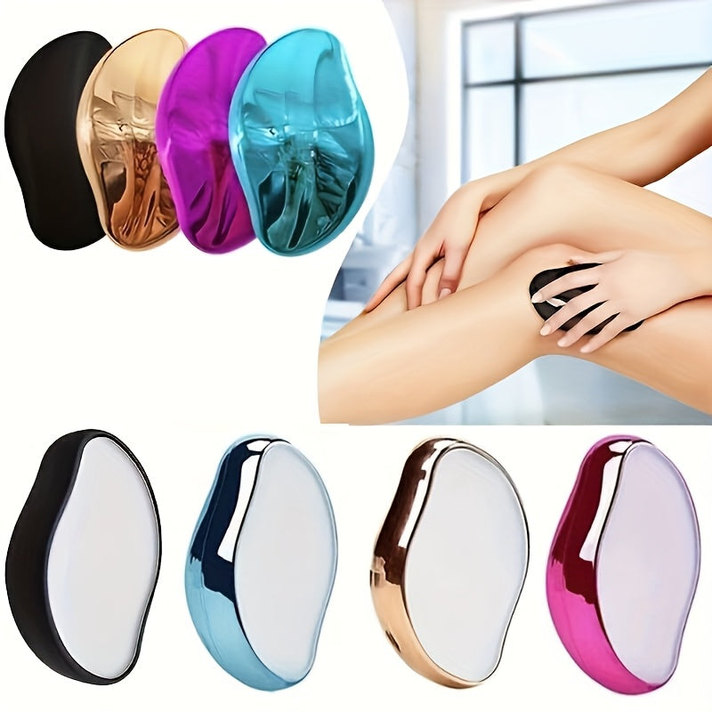 4 PCS Set Crystal Hair Remover- Painless Exfoliation and Removal, No Electricity Needed- Portable Manual Hair Remover, Suitable for Face, Body, Bikini, Underarms, Lips- Travel-Friendly Beauty Tool- Suitable for All Light Beig