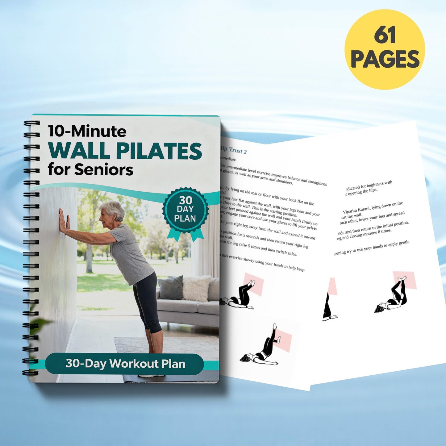 Wall Pilates for Seniors - Beginner-Friendly At-Home Exercise Workbook for Balance, Strength, Flexibility& Mobility Support, Simple Step-by-Step Illustrated Guide for Older Adults