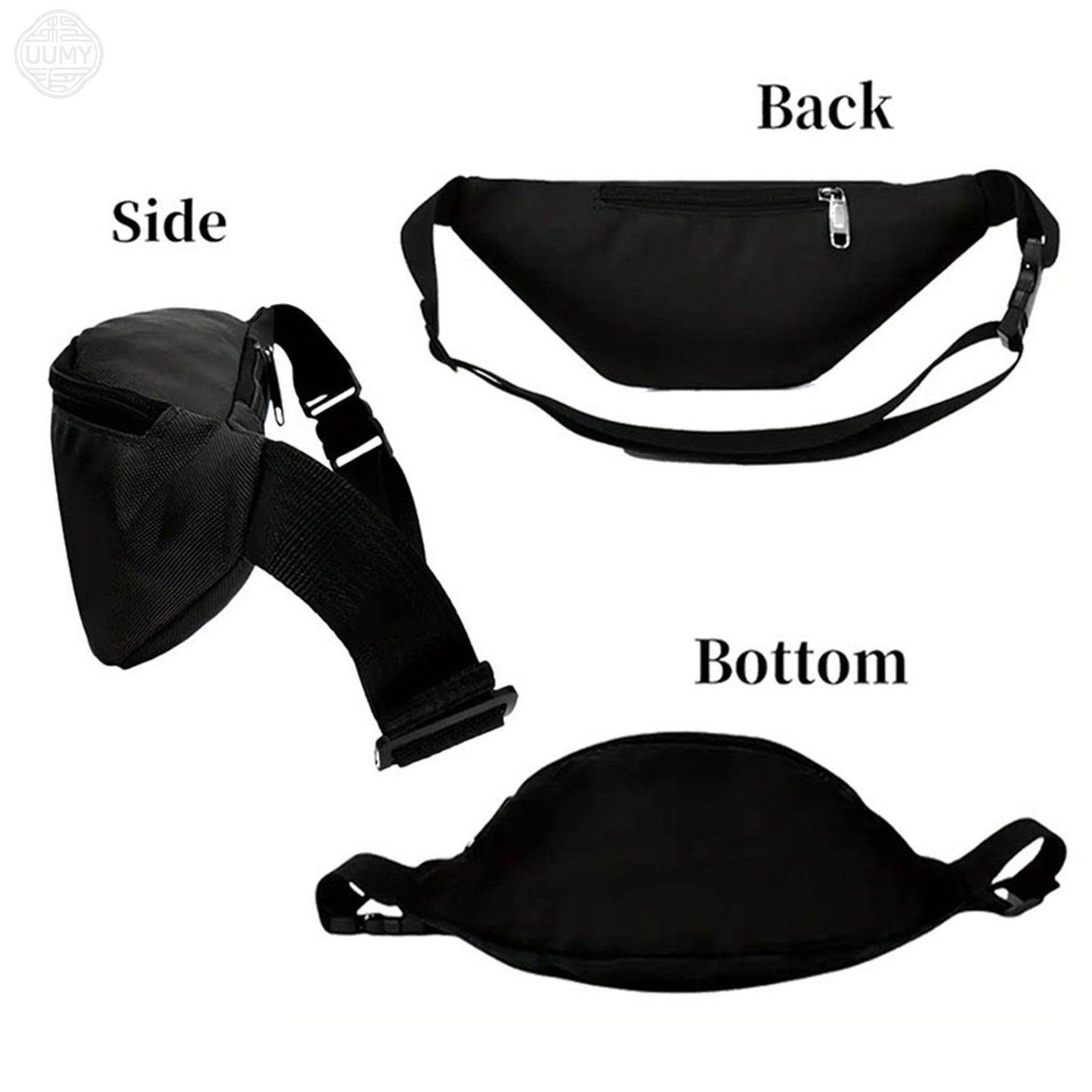 Freemason Symbol Waist Bag - Durable Oxford Fabric Crossbody Sling Bag with Adjustable Strap, Compact Unisex Belt Pouch for Men & Women, Sporty Travel & Daily Use Freemasonry Accessory, Travel Sling Purse, Sturdy Construction