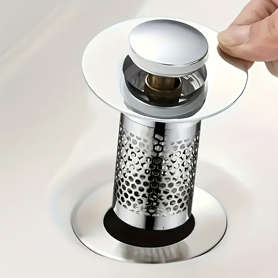 Heavy-Duty 304 Stainless Steel/Brass Bathtub & Shower Drain Compatible for Bathtub/Shower - Odor-Resistant -Rust Drain with Hair Catcher, Quick-Draining Sink Stopper, Easy Installation - Modern Cylindrical Design for home Bat