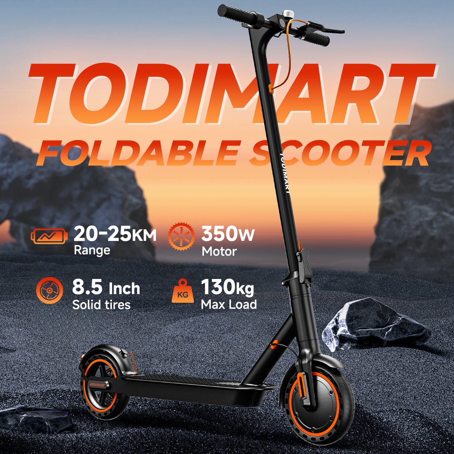 NEW  T3 Adult Electric Scooter, 25 Km Range, 36V 7.8Ah Battery, Ultra Light 350W/25KM/H Motor, 8.5-Inch Solid Honeycomb Tires, Front And Rear Dual Brakes, 70kg Maximum Load Capacity