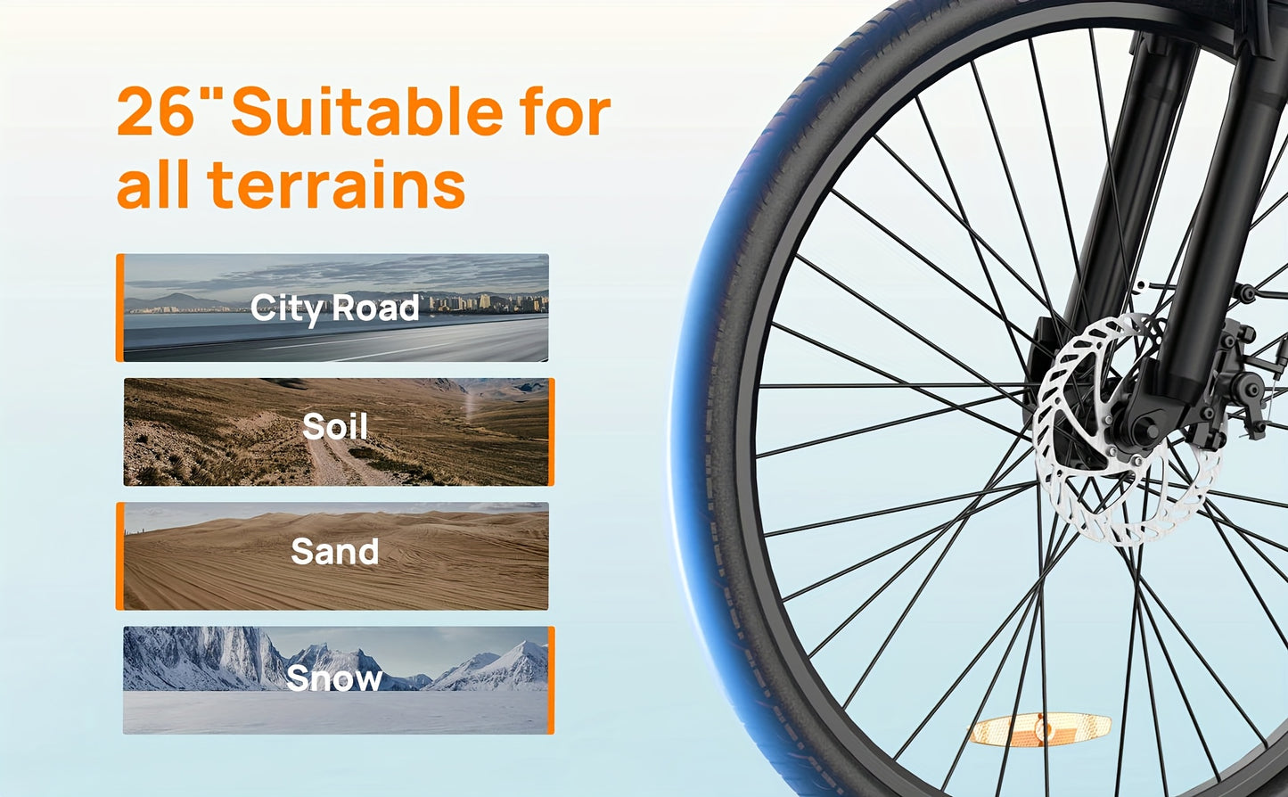 E26 Electric Bike 66.04cm Commuter City E-Bike With 36V 13Ah Battery (60-80 Km Range), 250W Motor, 3 Riding Modes 7-Speed Gears Mid-mounted Dual Airbag Shock Absorbers Perfect For Urban Travel Outdoor Adventures Lightweight D