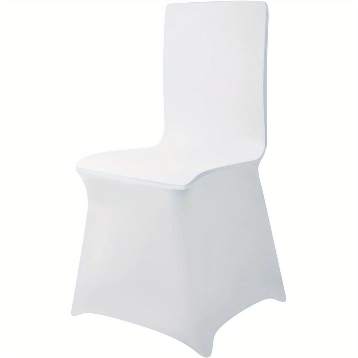 50-100 PCS Set Elegant White Stretch Chair Covers with Bowknot - 50/100pcs Set for Weddings & Parties Birthday Wedding Decoration Home Indoor Outdoor Accessories