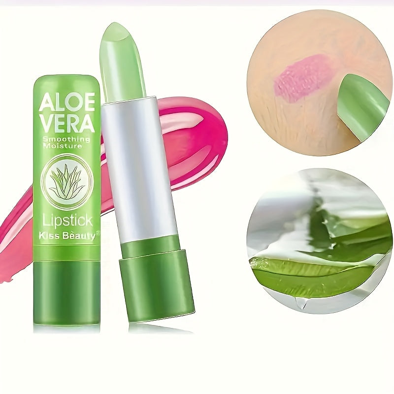 3 PCS Set 24-hour Long-lasting Color-Changing Lip Balm, with Magical Lipstick Effect, Greek Plants Natural Aloe Vera Lip Balm Personal Care Supplies