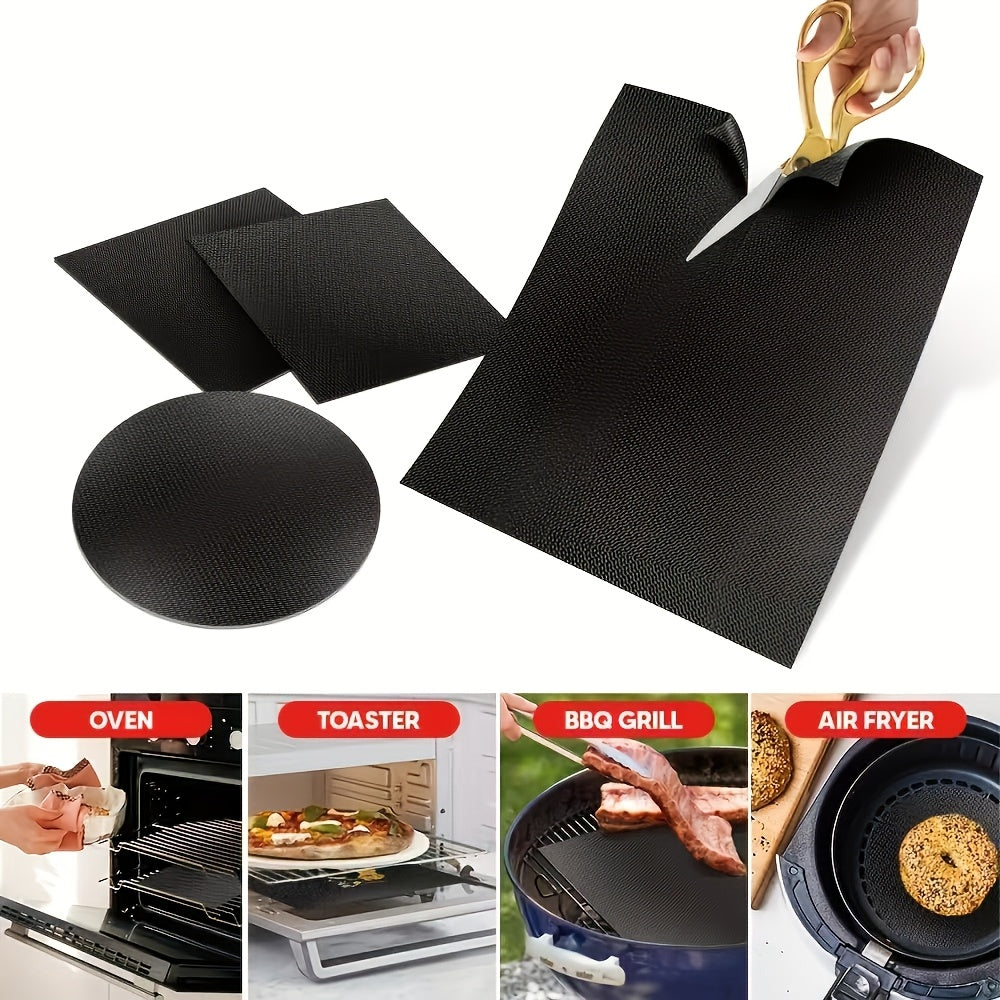 2 PCS Set Non-Stick Oven Liners Made of Teflon, Measuring 15.75 by 32.99 cm, Reusable And Durable, Suitable for Electric, Gas, Microwave, Toaster Ovens, Grills, And Baking - Essential Kitchen Cleaning Tools