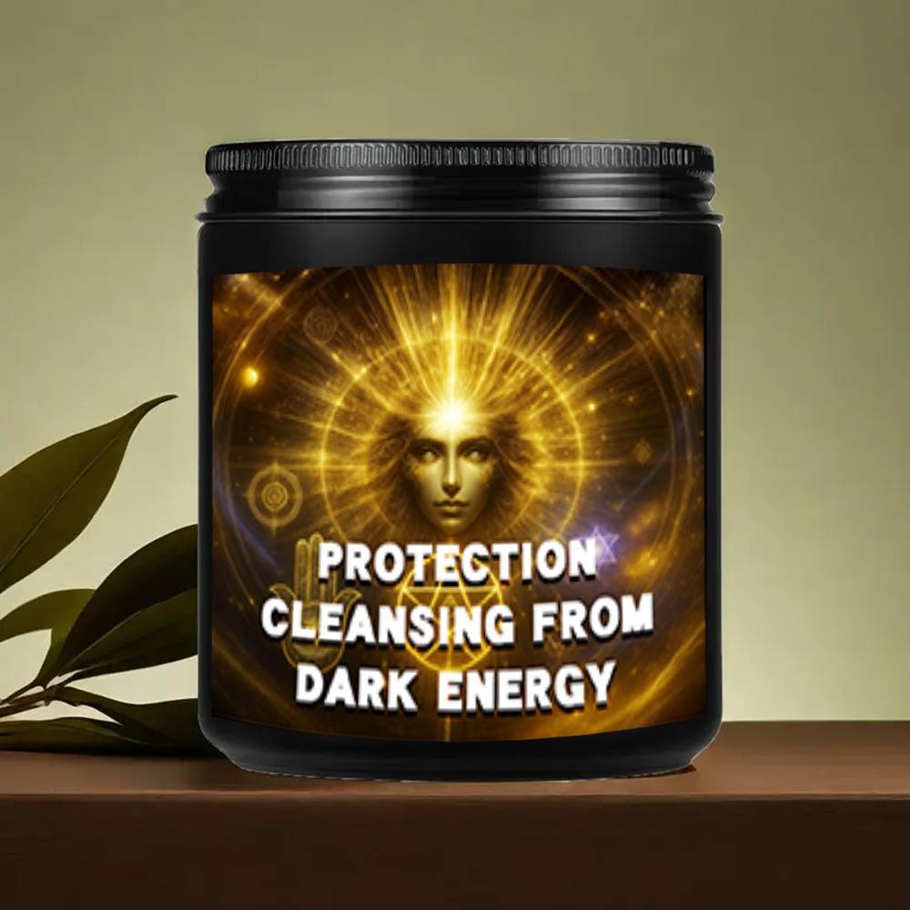 1pc 5, 3oz Witchcraft Black Magic Protection Cleansing Scented Candle Curse Protector Soy Wax Gift Idea for Women Men Adults