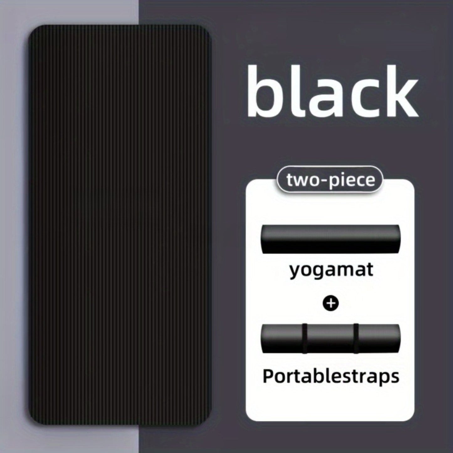 2 PCS with Rope Set 8mm Ultra-Elastic Yoga Mat | 72.8-inch Large Size, High-Density Soundproofing, Professional Sports Mat + Rope Set Upgrade, Purple, Pink, TPE Material