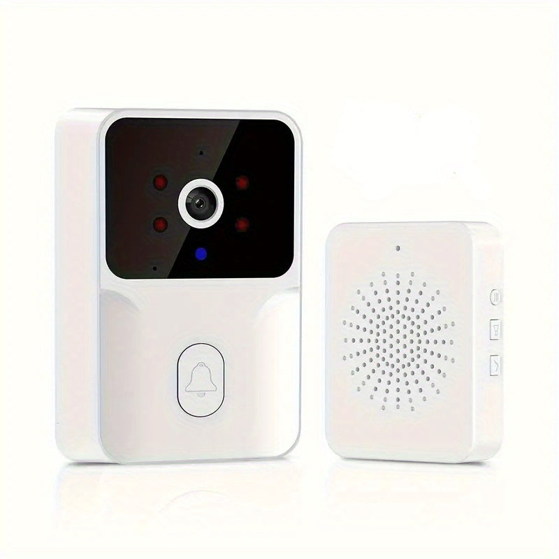 Wireless Smart HD Video Doorbell - 2.4G Wi-Fi, Night Vision, Voice Modification, Two-Way Communication, Photo Capture, Recording - Rechargeable Home Office Security Doorbell with Integrated Battery