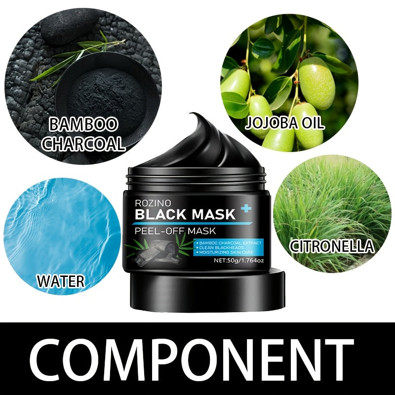 Bamboo Charcoal Instant Cleansing & Long-Lasting Oil Control: Off Mask 50g. Formulated with Jojoba Oil, Lemongrass, and Other Skincare Ingredients for Powerful Absorption. Dries Quickly Upon Application, Instantly Cleanses Po