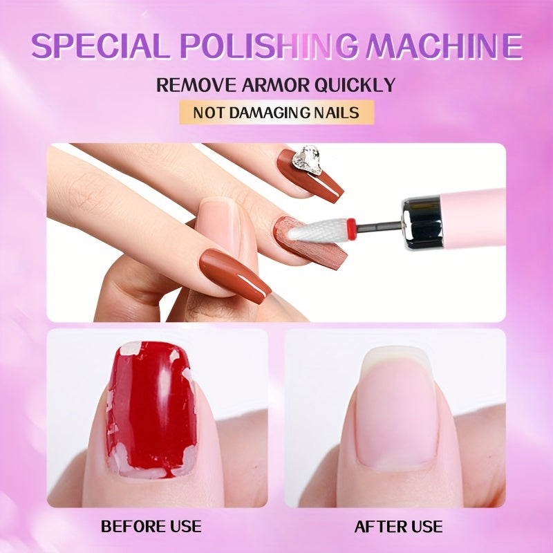 NEW Arrivals Electric Nail Drill Machine Full Set Professional with Drill Bits & Sanding Bands, Cordless Electric Nail File for Acrylic Gel Nails, Manicure and Pedicure Kit for Grinding Polishing Trimming