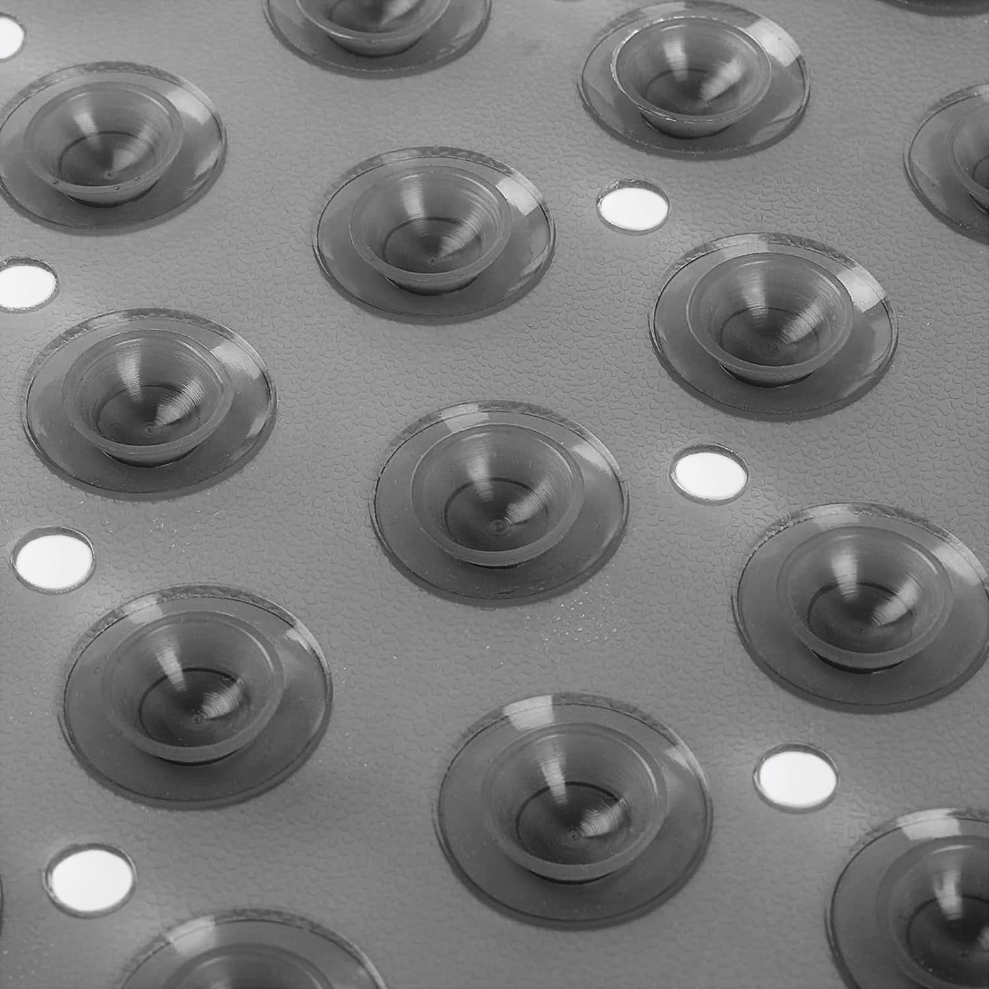 Large Shower Mat – Light Blue/Crystal/White Color Non-Slip, Strong Suction Cups & Drain Holes, Quick-Dry, Machine Washable, Durable & Comfortable for Bathtub and Bathroom Floor Use