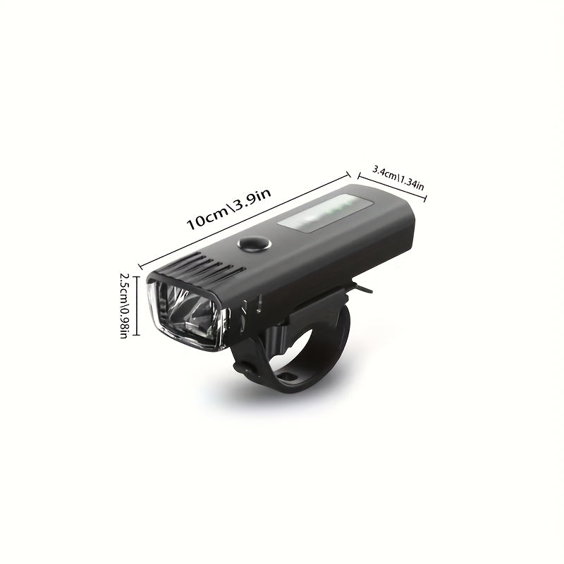 Super Bright USB Rechargeable Bike Light Set - 4-in-1 Smart Sensor, USB/CB-Powered Front & Rear Lights with USB-Powered Charging, Waterproof, Compatible with USB-C/Cigarette Lighter/DC, for Mountain/Road/Commuting/EBike - Lon