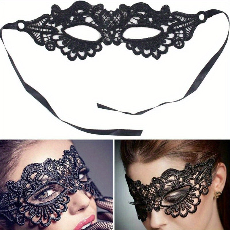 4 PCS Set Random Style Lace Women's Eye Masks, Role Play Accessories, Sexy Decorative Eyepieces, Suitable for Costume Balls, Halloween, Christmas Party Decoration