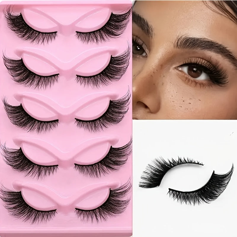 15 Pairs/3 Boxes of Cat-Eye False Eyelashes, Featuring Natural, Thick, And Dramatic Lashes. Made from 3D Synthetic Mink Material for Comfort, Reusable, with an Elongated Design at The Outer Corners for a Fox-Eye Effect