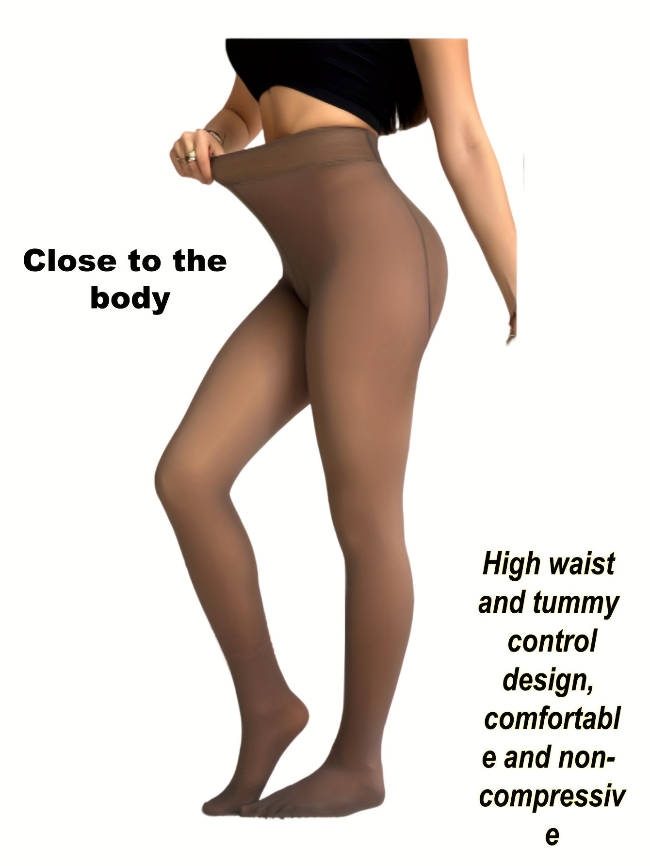 2PCS Set Autumn/Winter Black Coffee Women's Thick Warm Leggings Tights Women Underwear Supplies