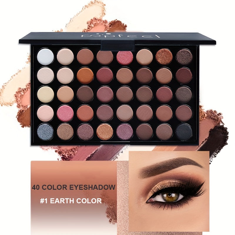 Full Set 40 Color Eyeshadow Palette Makeup Set with Mascara, Eyeliner Brush and Brow Pencil Combo Starter Kit for Beginners, Gift for Mom, Women Female Cosmetic Sets Skin Care Supplies