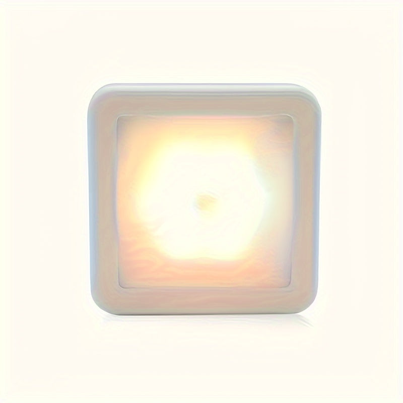 Smart Motion Sensor 6-LED Floor/Ceiling/Wall Light - Wireless, IP44, Auto On/Off, Energy Saving, Plug-and-Play Installation, Modern Square Design. Suitable for Hallways, Stairs, Living Rooms, Bedrooms (Batteries Not Included)