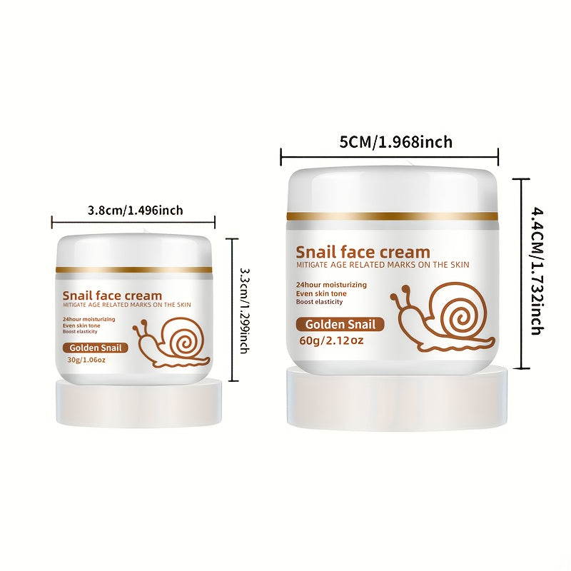 NEW 60G/ Snail Facial Cream Provides a Light Hydration Suitable for All Skin Types, Featuring a Gentle Feel And a Thick, Consistency That Is Neither Sticky Nor Heavy, Giving The Skin a Youthful Appearance