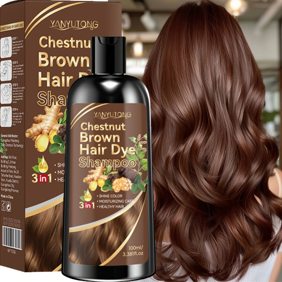 100Ml of 3-In-1 Shampoo And Hair Dye, Cleanses And Colors, Instantly Adds Color, Creates Shiny, Voluminous, And Smooth Hair in Just a Few Minutes, Gentle And Non-Damaging, Moisturizing, Frizz Control