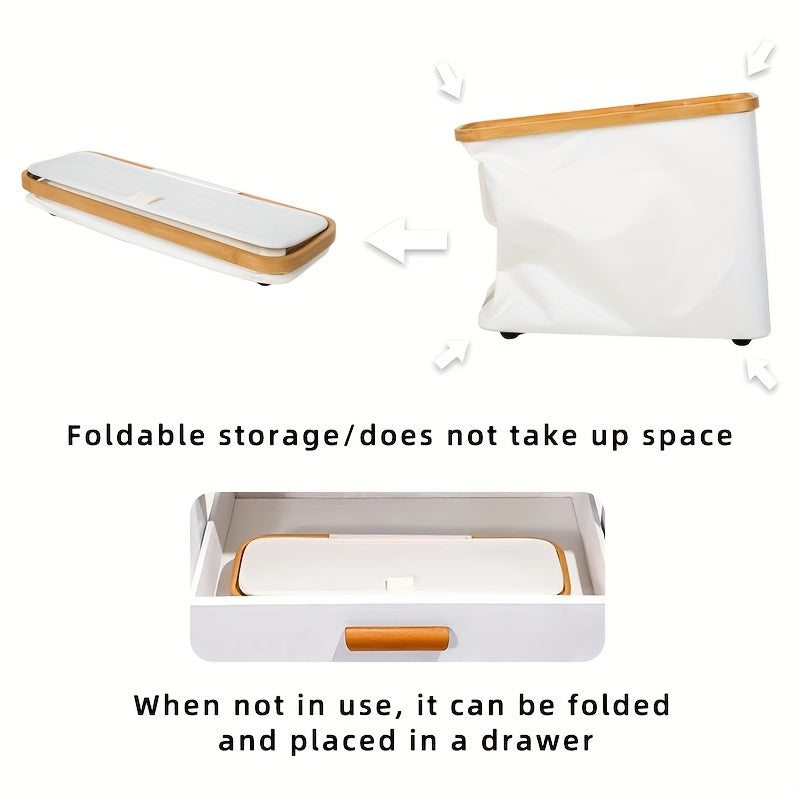 Large Capacity Foldable Toilet Paper Holder with Lid - Space-Saving Modern Bathroom Organizer, No Assembly Required, Durable Wood Frame & Gray Fabric Finish, Multi-Purpose Home Storage Solution, Toilet Paper Storage Container