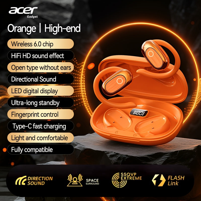 Brand New And Authentic Open-Ear Wireless Headphones Feature an Air Conduction Design That Doesn't Go Inside The Ear, Perfect for Sports, with a Large Battery And Extended Standby Time