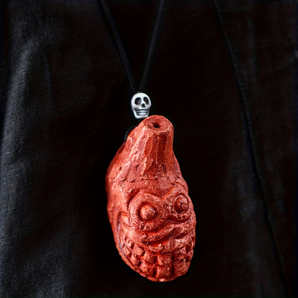 Loud Aztec Death Whistle - Up to 125+ Decibbles, Realistic Human Scream Sound, Black Orangutan Design, Perfect for Halloween, Emergency Survival, and Costume Parties, Survival Tool | Thematic Party Accessory | Detailed Crafts