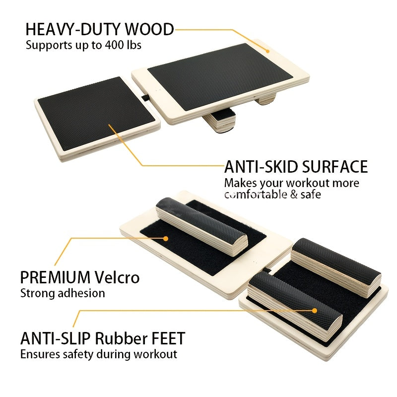 NEW Home Gym Ankle Balance Board for Strengthening & Stability Training - Wood Ankle Trainer with Single Leg Support, Foot Stretching Device Suitable for Pilates, Yoga, Physical & Gym - Unisex Ankle Stabilizer Board