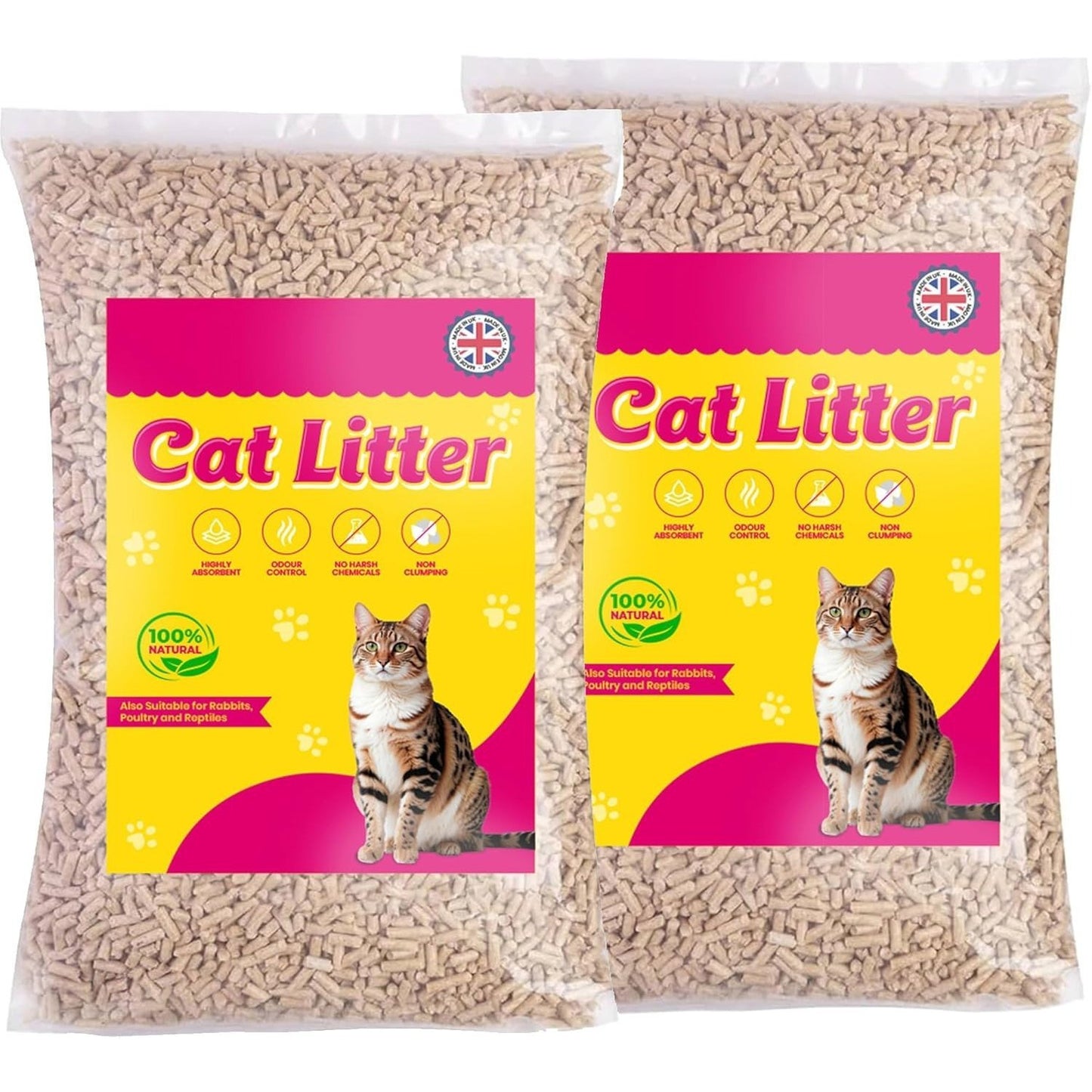 30L Premium Cat Litter Clean & Easy To Use Ultra Absorbent Wooden Pellets, Odor Control, Natural Scent, Soft Bedding Pets Hygiene Cleaning Accessories