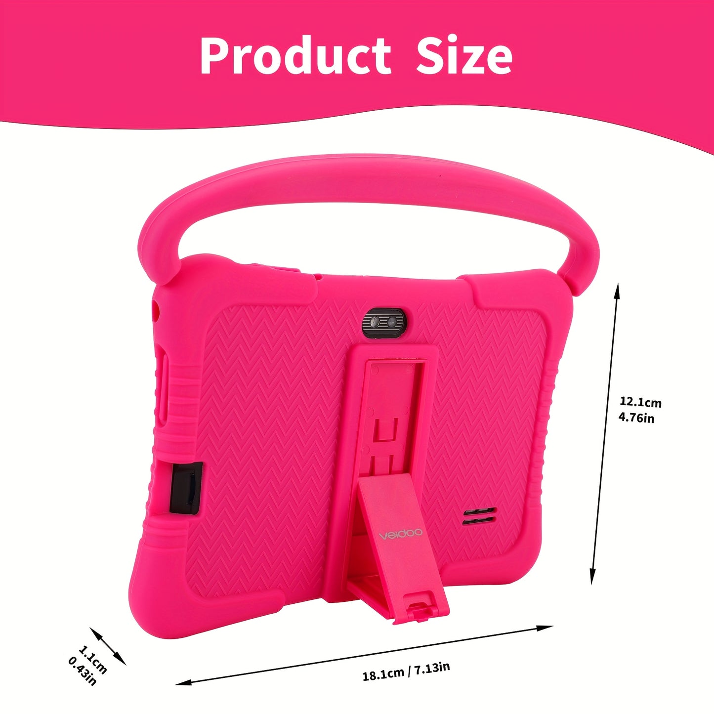 7" Kids Tablet, 2GB RAM+32GB ROM, Safe Eye Protection Screen, Wi-Fi, Dual Camera, Educational Games, Parental Controls App, Android Tablet With Drop Proof Silicone Sleeve Tablet