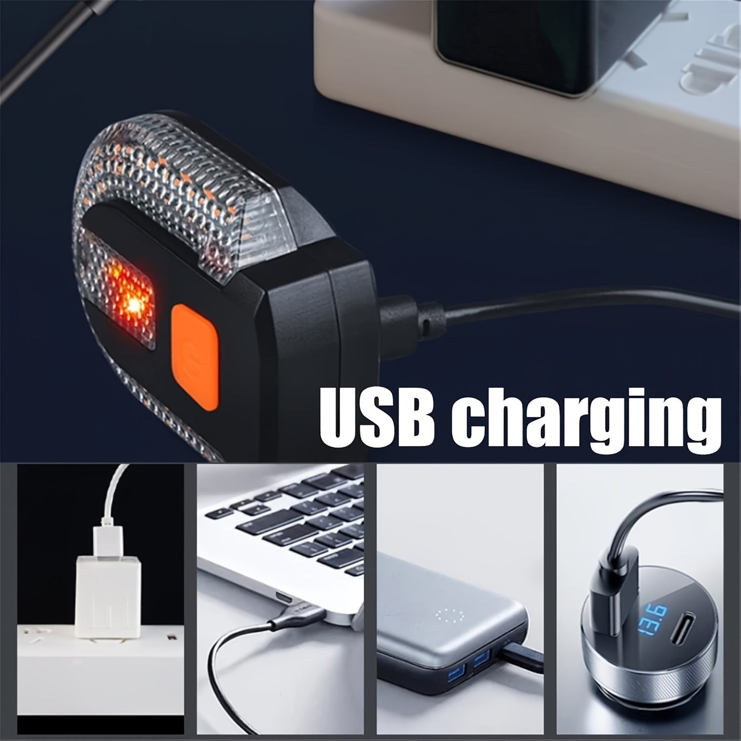 Bicycle Turn Signal, Bright Bicycle Tail Light, Wireless Remote Control Bicycle Tail Light, USB Rechargeable LED Mountain Bike Flashlight, Suitable for Bicycles and Scooters, Scooter Indicator Light, Road Visibility Aid, USB