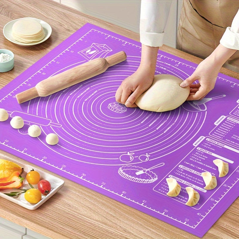 NEW Large Non-Slip Baking Mat with Measurement Marks | Durable Pastry Board Compatible with Cookie Sheets, Ideal for RV Stoves, Outdoor Activities, Christmas, New Year Gifts, Essential for Service