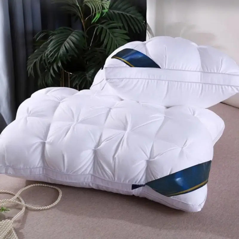 4pcs 3D Luxury Hotel Pillow Set, Neck Support Sleeping Pillows for Comfort & Relaxation, Premium Cover with Zipper Closure, 45*68cm