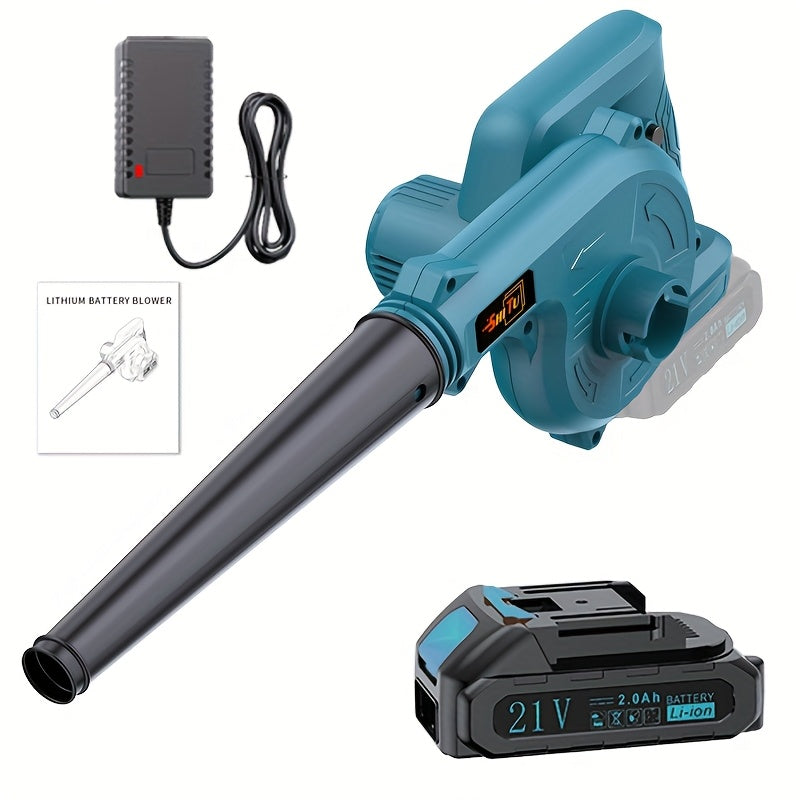 Wireless Turbo 4000MAh Cordless Blade Blower, Powerful Electric Blower, with Battery And Charger, Portable Brushless Design, Suitable for Lawn, Yard, Road And Car Cleaning, Portable Blade Blower