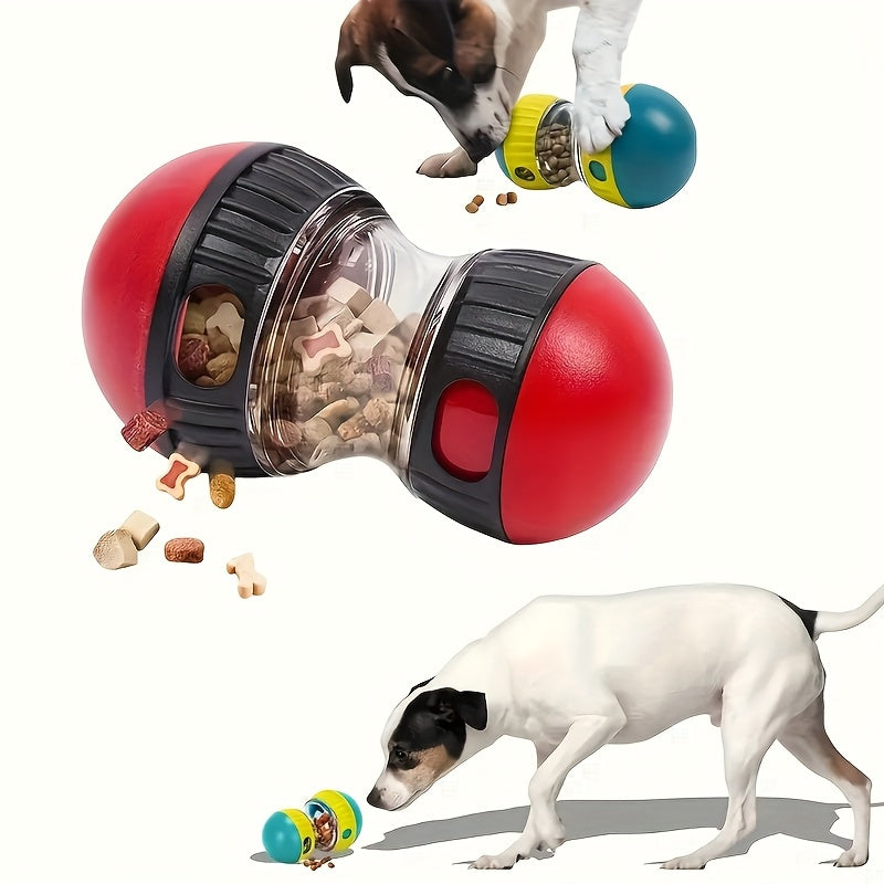 Interactive Treat Dispenser Toy for Cats And Dogs - Features a Rotating Swing Design, Suitable for All Breeds As a Slow Feeder, Made of Blue And Yellow Plastic, Promoting Fun And Healthy Eating for Pets, Without Battery