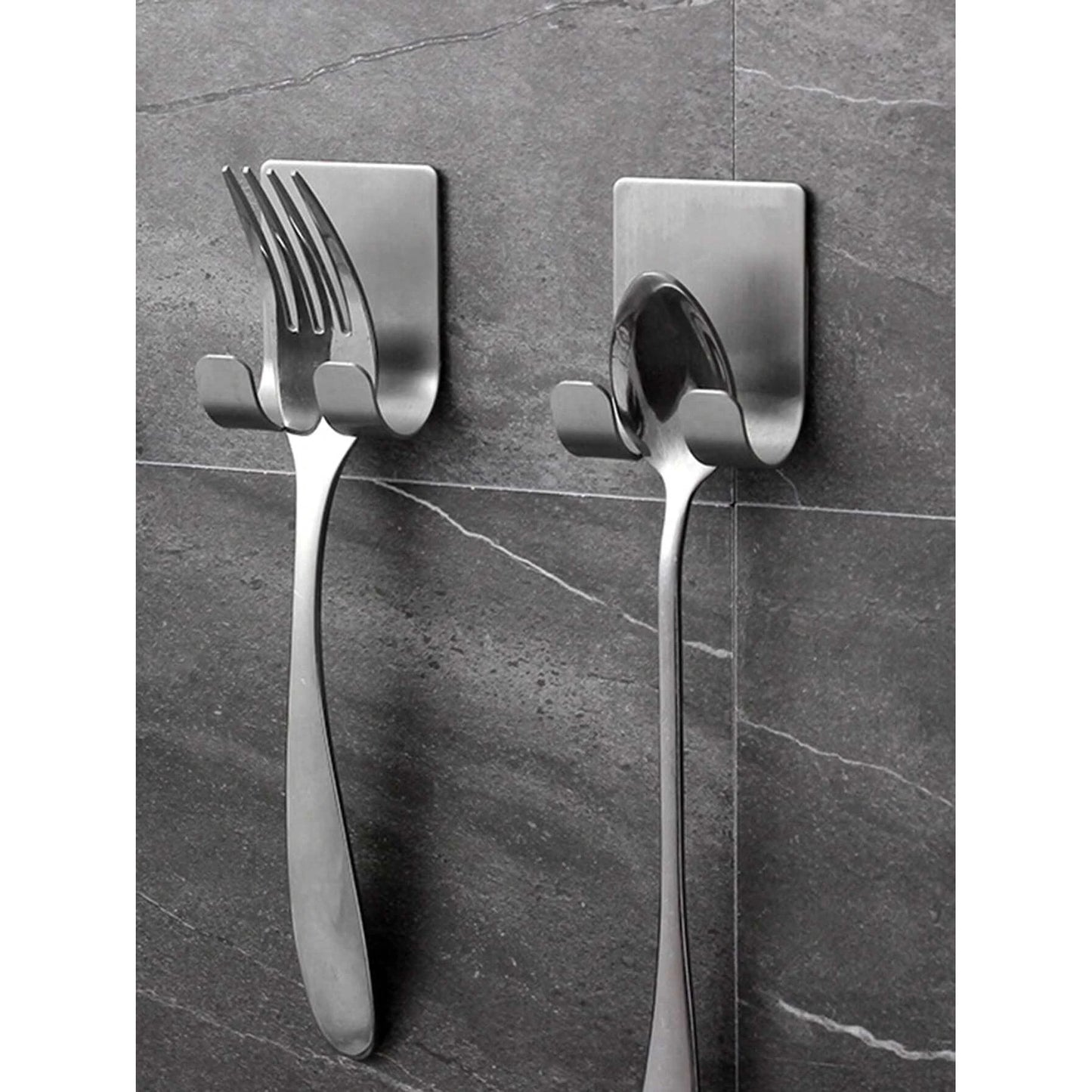 4 PCS Set Stainless Steel Holders for Shaving Blades That Can Be Mounted on The Wall Without Drilling. Perfect for Storing Men's Razors, These Modern Wall Mounts Are Designed for Bathroom Organization And Are Made from Durab