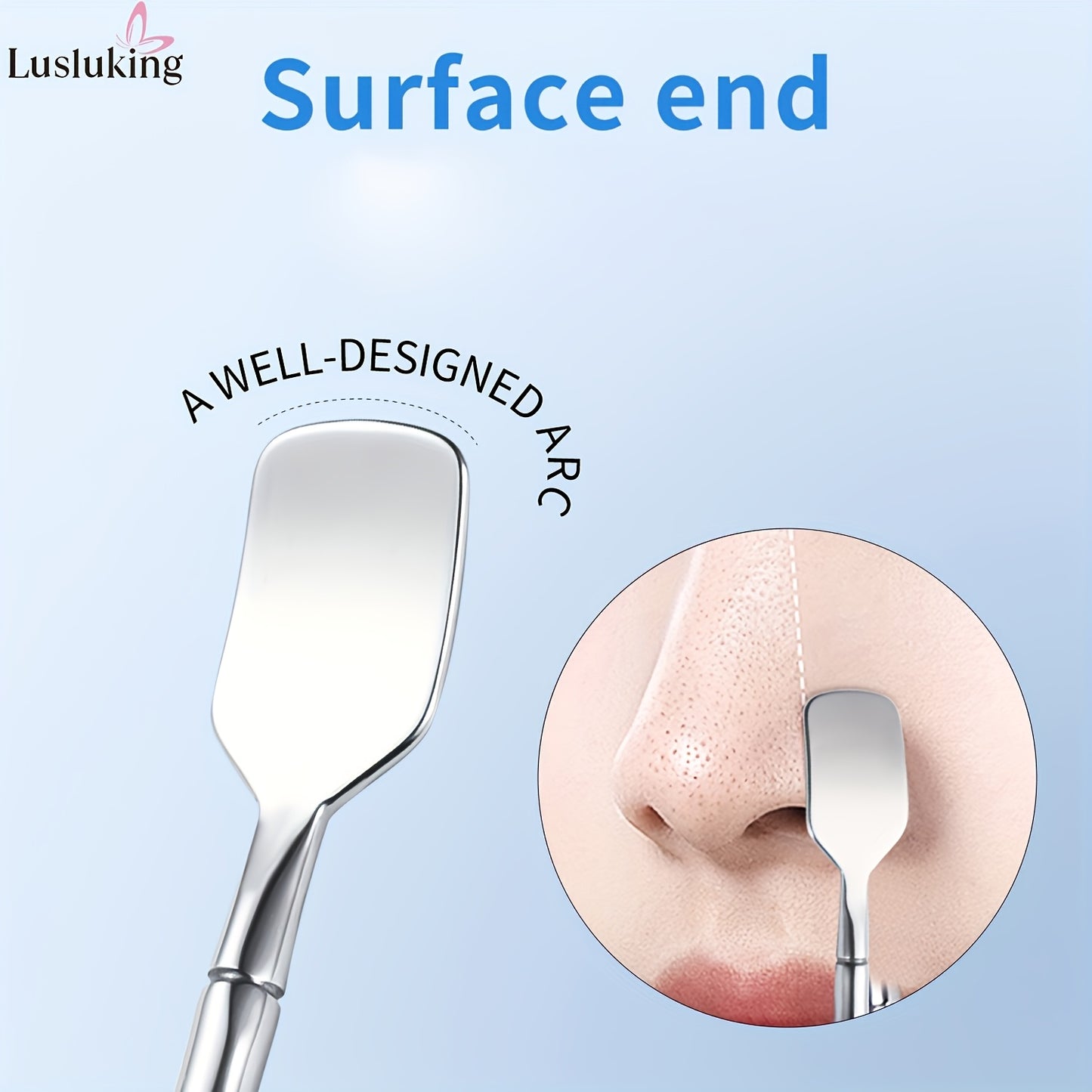 Double-Ended Blackhead Remover: Facial Pore Cleanser, Exfoliator, and Massage Tool Manual Spatula for Smooth Skin Women Skin Care Accessories