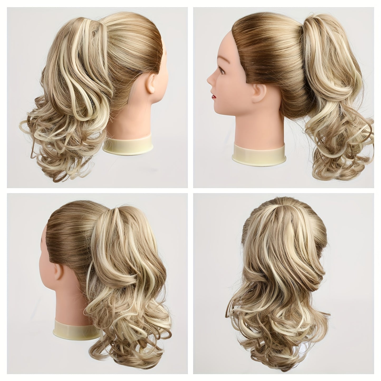 30.45 Cm Short Claw Clip Ponytail Wig - a Synthetic Deep Wave Wig with Secure Claw Clips, Offering a Look, Suitable for Both Men And Women, in Brown, Perfect for Everyday Fluffy Ponytails, Special Occasions, And Versatile Wig