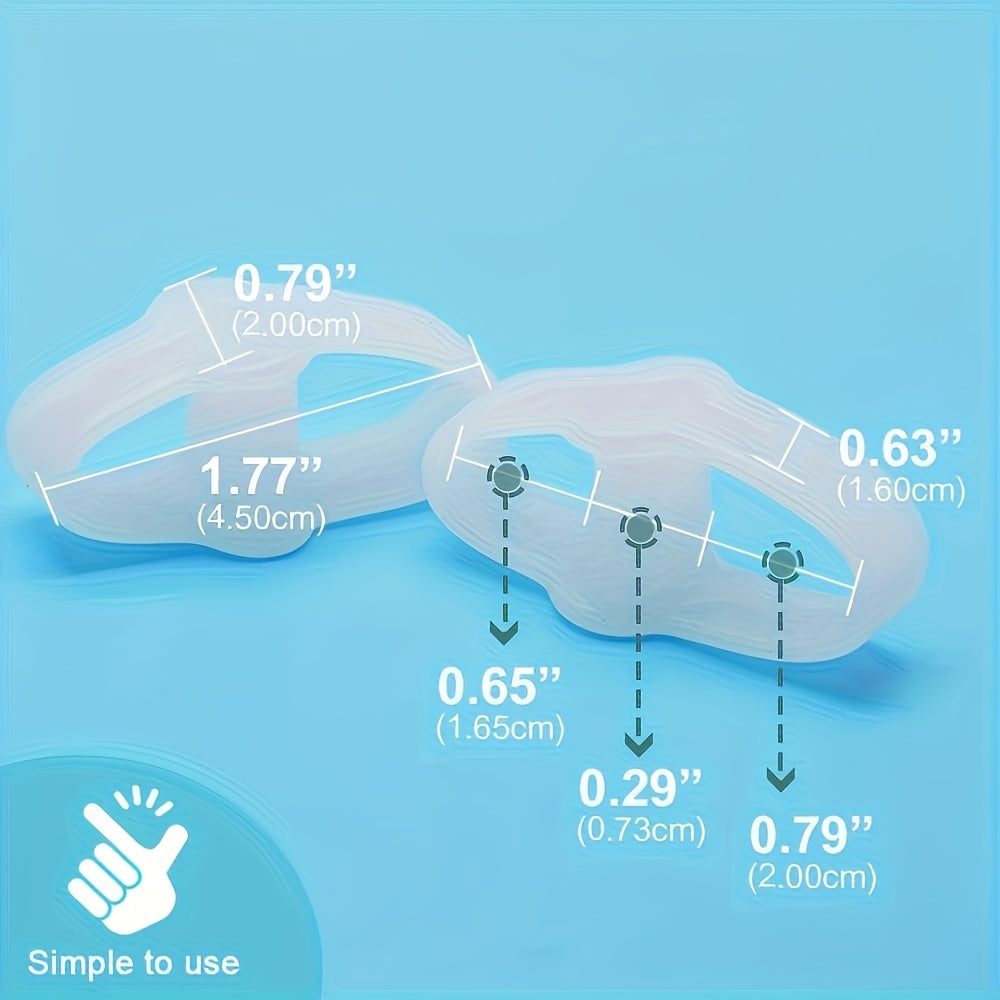 8 PCS Set Gel Toe Separators - Essential Care Items for Feet And Hands for Both Genders - Soft And Comfortable Big Toe Cushions with 2 Rings, Odorless, Ideal for Everyday Wear