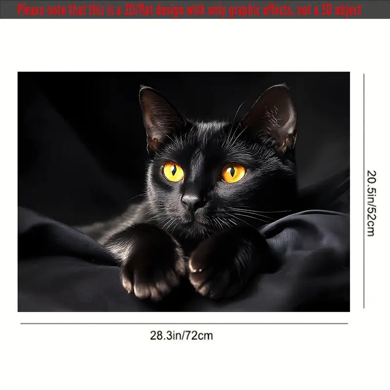Black Cat Rubber Oven Lid Pad - Non-Slip Heat-Resistant Scratch-Resistant Washable Design with Playful Cat Face & Paw Print Pattern, Suitable For Glass Ovens, Toaster, Washing Machine & Dryer, for home Decor