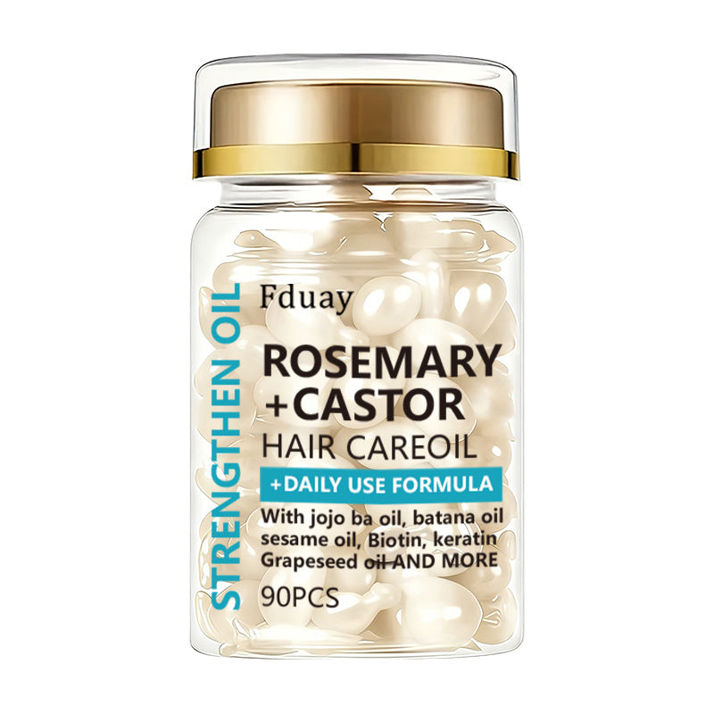 90-PCS Capsules Keratin Hair Mask, Rosemary Castor Oil Rice Water Shampoo, Conditioner | 200ml - Smooth, Shiny, Deep Cleansing, Frizz-Free, Fragrant, Soft Hair | Perfect for Dry Hair in Winter | Nourishing