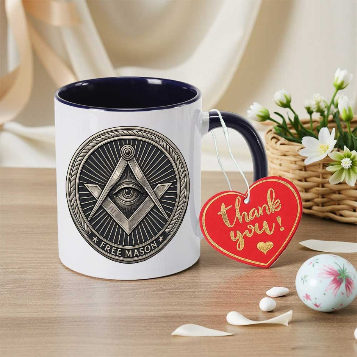 Hot Selling Secret Society 7 Colors Mug Office Water Ceramic Cup Coffee Cup Kitchen Household Cup Masonic Freemason Illuminati All Seeing Eye Symbol Pink Lightweight Buckle Closure
