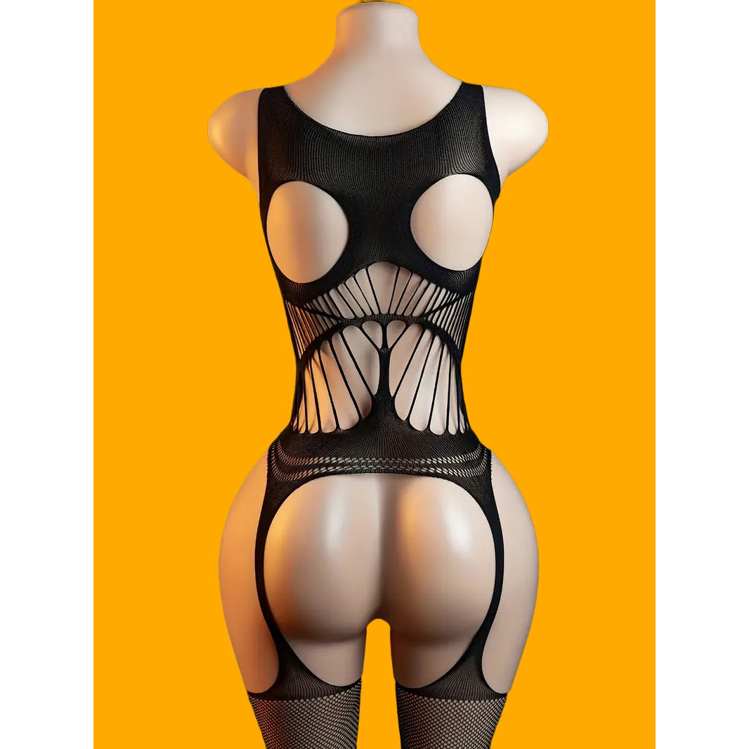 12pcs Women'S Lingerie Jumpsuit Set - Elegant Floral Pattern, Hollowed-Out Design, Romantic Fantasy, No Matching Set, Perfect for Bedroom Wear, Bedroom Attire|Floral Pattern Jumpsuit|Hollowed-Out Design, Lingerie Sets for Wom