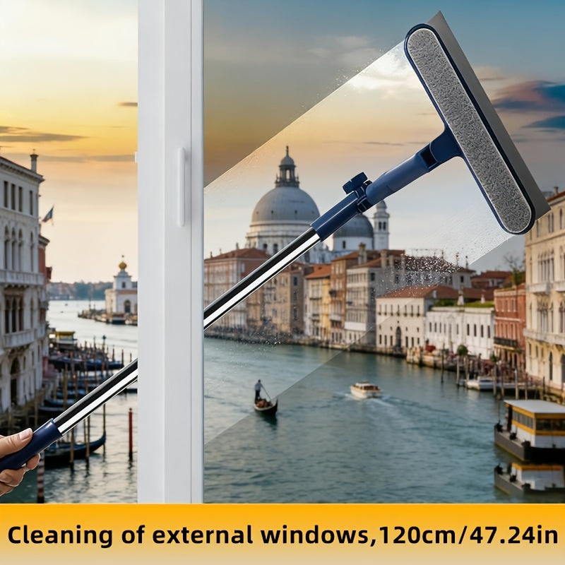 Set of Magic Cleaning Brush Extended Rain Brush + 1 Storage Hook | Rotating Window Brush and Cleaning Brush, Dual-Use Wet Mop and Dry Mat for Shower Doors, Car Windshields, and Home Surfaces