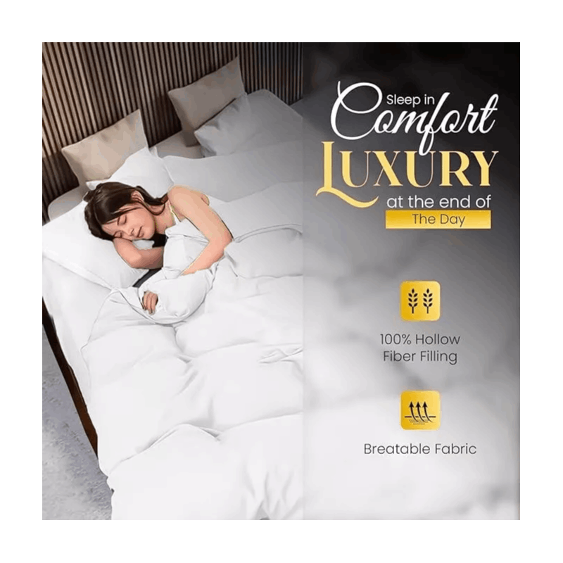 Feels Like Down Hotel Quality DUVET QUILT 13.5 & 15 Tog | Super Soft Microfiber Covered Filled with Hollow Fiber - Best for Winter - Machine Washable - Warm and Cozy All Sizes UK.