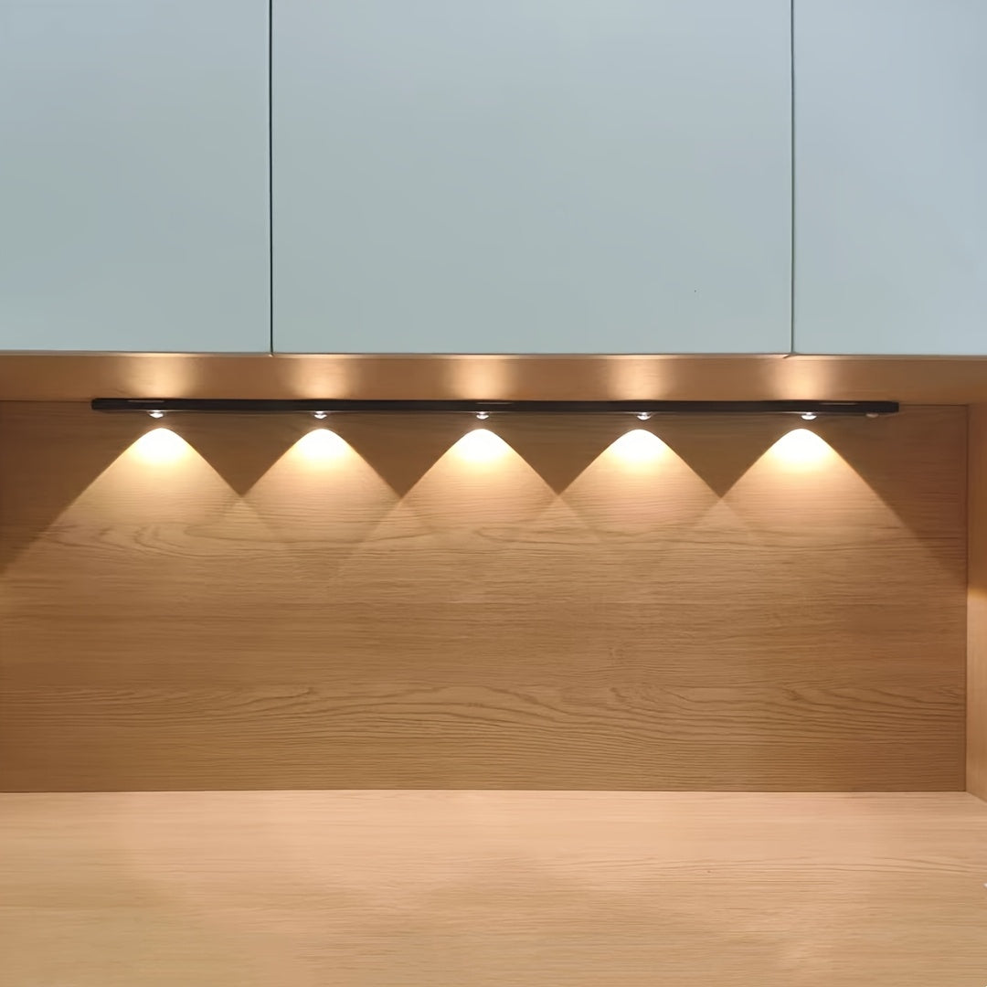 NEW Modern LED Motion Sensor Cabinet Light with Magnetic USB Charging, Wireless Motion Detection, Ultra-Thin Slim Profile, 3-Color Adjustable LED, Magnetic Ceiling/Wall/Bedside Lighting for Kitchen, Wardrobe, Bathroom, Displa