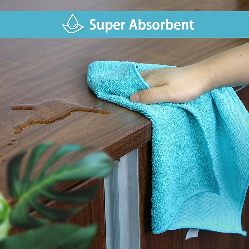 NEW 16/32-Pack Set Microfiber Cleaning Cloths - Reusable, Nonwoven, Super Absorbent, Non-Scratch Wipes for Dusting, Polishing, and Wiping in Kitchen, Car, Glass, Floors, and Furniture - Durable Household Cleaning Cloths