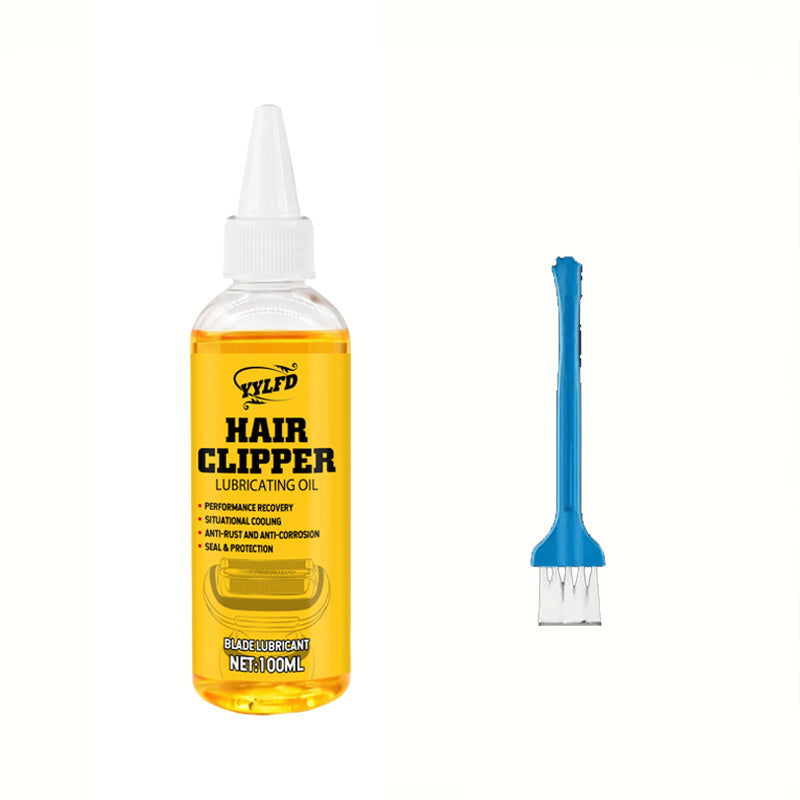100ml + Brush Set Hair Clippers & Shavers Oil - Noise-Reducing -Lasting Lubricant Suitable for Hair Trimmers, Scalp Care, Maintenance Costs, Prolongs Life Hair Care Accessories
