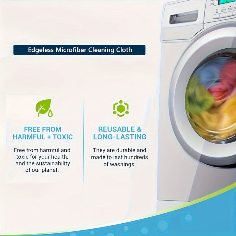 NEW 16/32-Pack Set Microfiber Cleaning Cloths - Reusable, Nonwoven, Super Absorbent, Non-Scratch Wipes for Dusting, Polishing, and Wiping in Kitchen, Car, Glass, Floors, and Furniture - Durable Household Cleaning Cloths