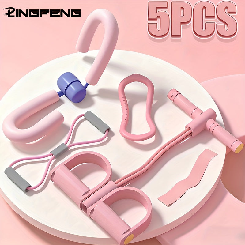 NEW Arrivals 4 PCS Set Ultimate Home Gym Fitness Yoga Studio Kit for Leg Training, Yoga Stretching, Body Shaping, And Strength Building Multifunctional Exercise Equipment Sports Accessories