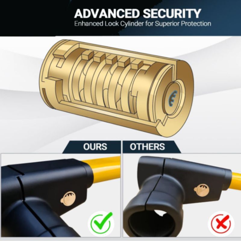 NEW Steering Wheel Lock for Cars And Vans-Car Lock Anti-Theft Device-High Visibility Immobilizer-Vehicle Security Lock-Auto/SUV/Van to Deter Thieves and Secure Your Vehicle
